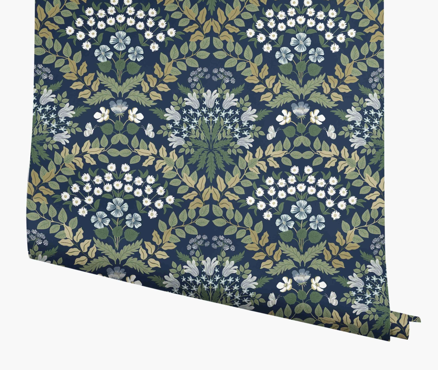 bramble wallpaper by Rifle Paper Co in Navy 